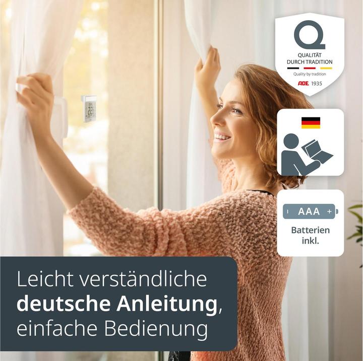 Actual product image ADE Fensterthermometer Pantone 877C