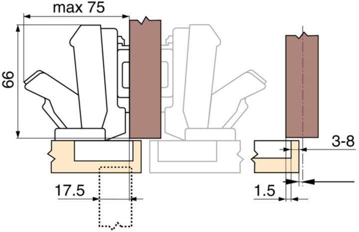 Produktbild Blum Topfbänder CLIP top, Weitwinkelband 170 °
