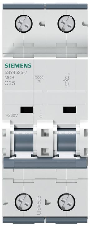Produktbild Siemens MCB 1+N Pole Type C 10kA 25A 230V