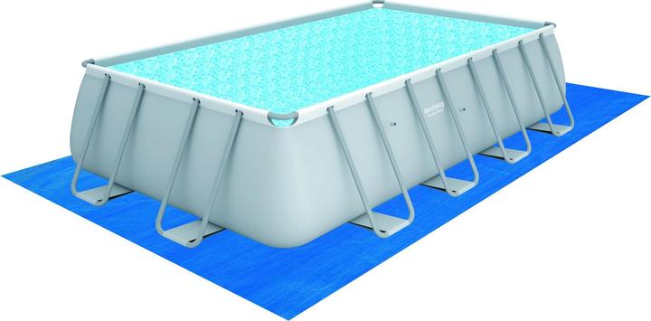 Actual product image Bestway Power Steel 56670 above ground pool Framed pool Rectangular 11532 L White (488 x 244 x 122 cm)