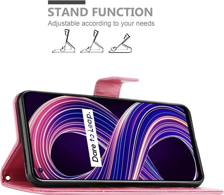 Image du produit Cadorabo Housse Flower Book pour Realme 8 5G / V13 / Q3 / Q3i / Narzo 30 5G (Realme Narzo 30 5G, Realme Q3i 5G, Realme V13)