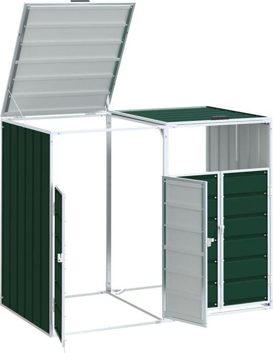 Actual product image VidaXL Waste bin box for 2 tonnes green 144x81x113 cm steel