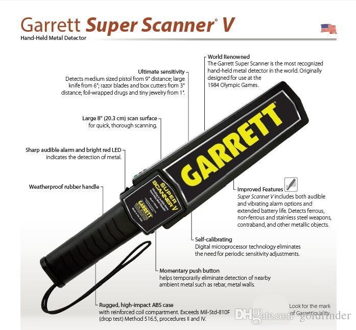 Actual product image Garrett Handheld detector Super Scanner V