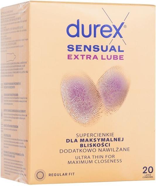 Actual product image Durex Sensual Extra Lubricated Condoms - 20 Pieces (20 pcs.)