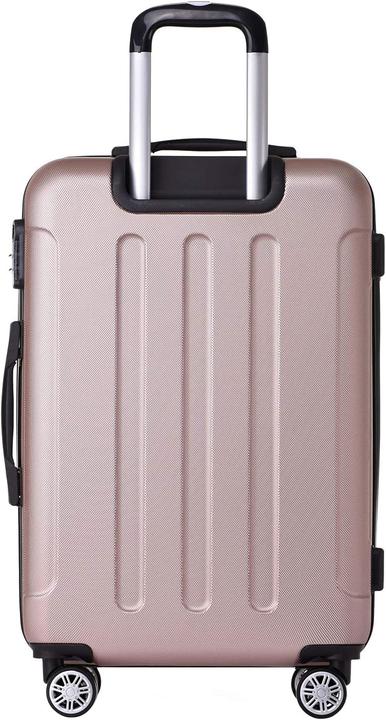 Actual product image Beibye Twin Wheels 3pcs Travel Case Pink Gold Colours