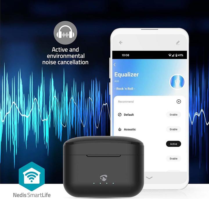 Produktbild Nedis Wireless Earphones - Black (ANC, 36 h, Kabellos)