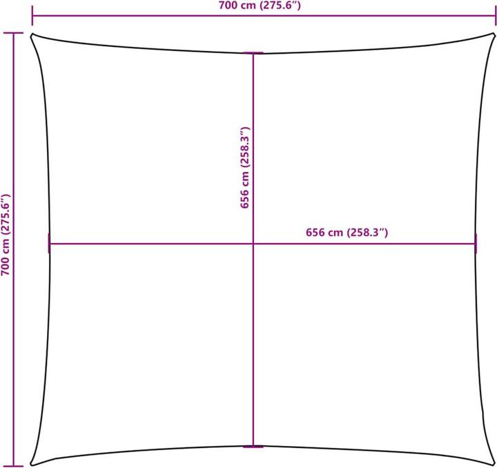 Produktbild vidaXL Sonnensegel (700 x 700 cm)