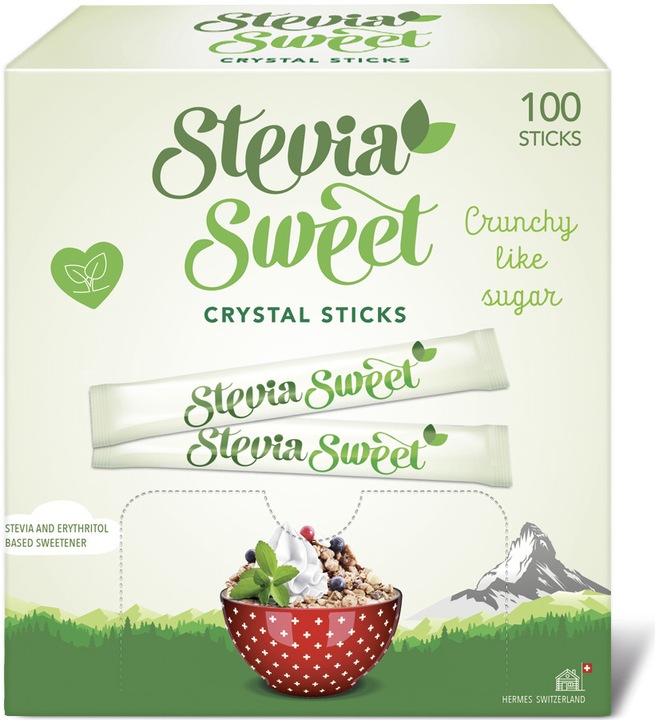 Actual product image Stevia Sweet Crystal Sticks 100x2g (200 g)