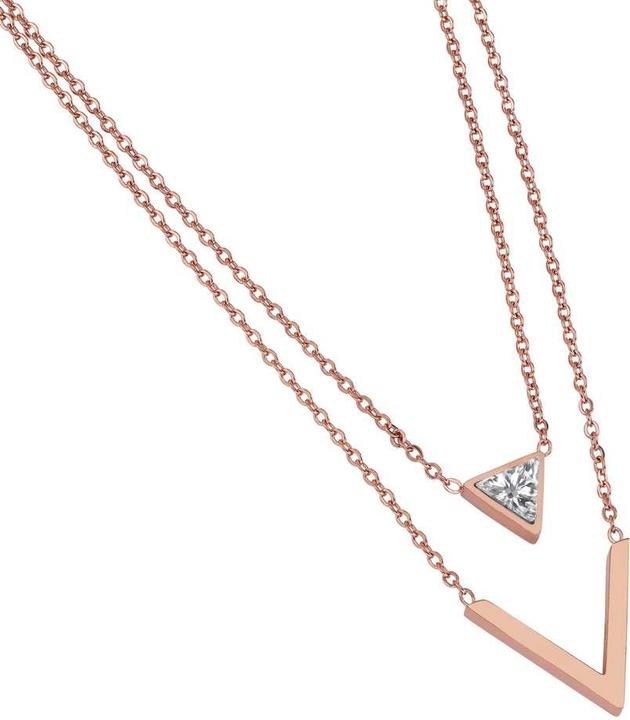 Immagine prodotto Bijouteria Pendente catena (Acciaio inossidabile, Rivestimento in PVD (colore oro), Zirconia, 38 - 43 cm)