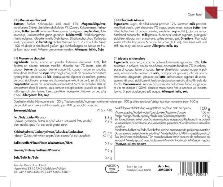 Produktbild Trek'n Eat Mousse au Chocolat (100 g)