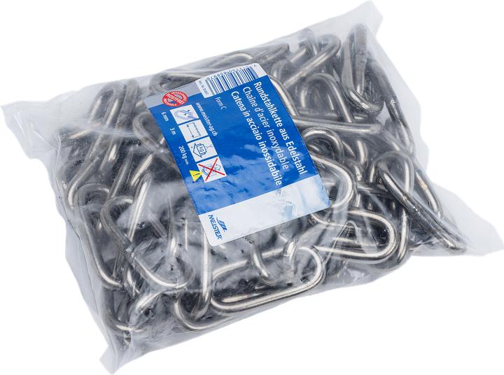 Actual product image Meister Round steel chain form C stainless (0.04 m)