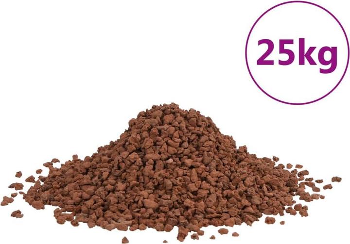 Produktbild VidaXL Lavagranulat 25 kg Rot 5-8 mm,Farbe: Rot,Material (Dekoration, sonstige Gegenstände)