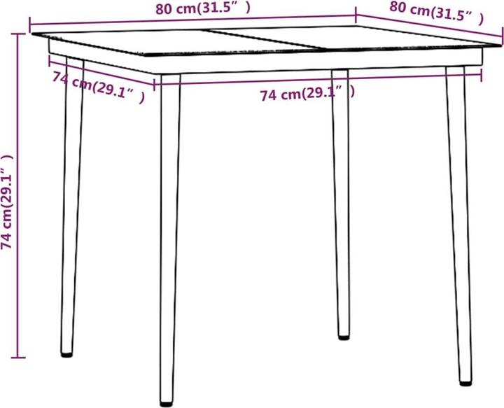 Produktbild vidaXL Garten Essgruppe