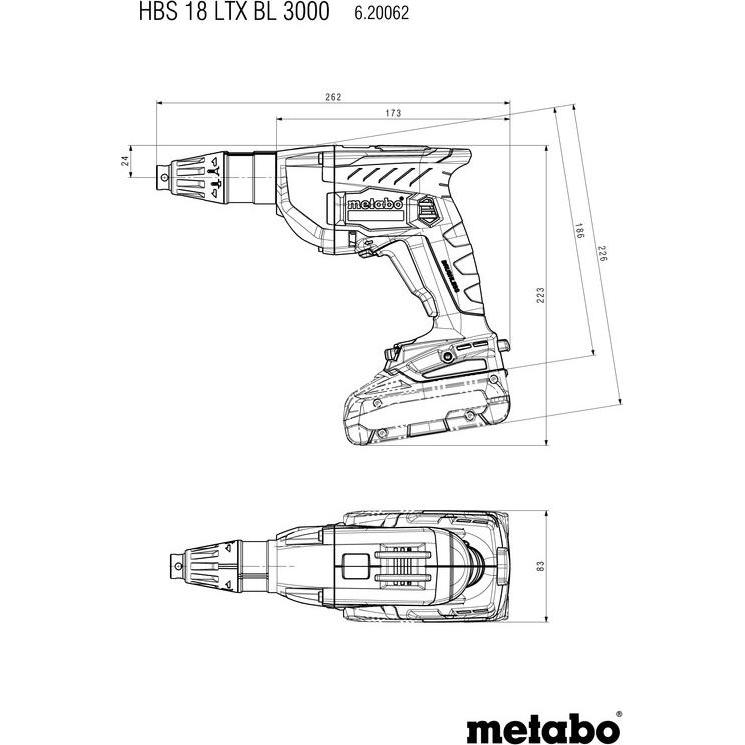 Thumbnail - Metabo, Bohrmaschine + Akkuschrauber, Akku-Holzbauschrauber HBS 18 LTX BL 3000 (Akkubetrieb)