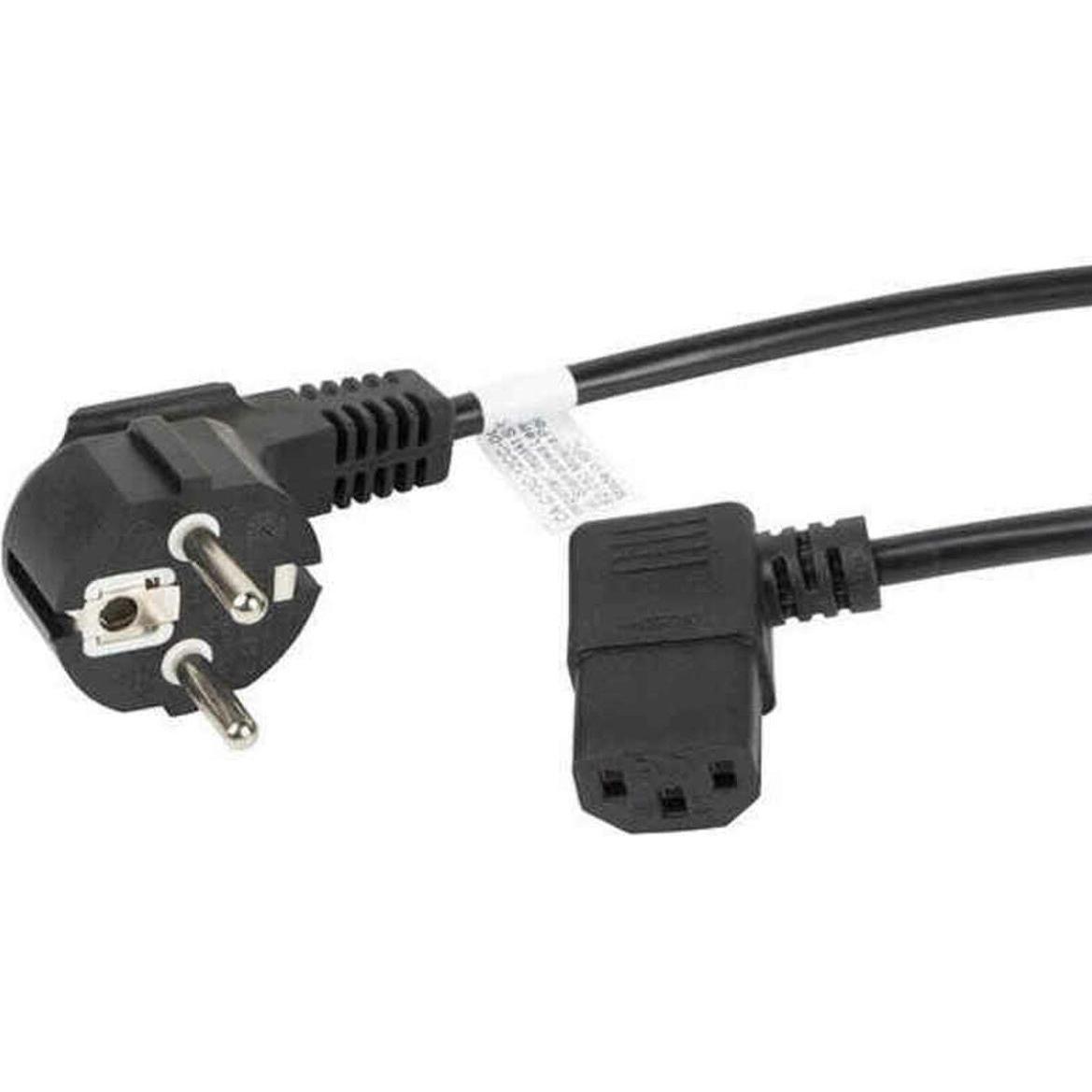 Lanberg Nero Ca-C13c-12Cc-0018-Bk Cavo Di Alimentazione 2 M Accoppiatore C13 Cee7/7 (2 M), Cavo Di Alimentazione,