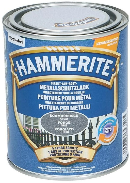 Produktbild Hammerite Metallschutzlack Schmiedeisen (750 ml, Grau)