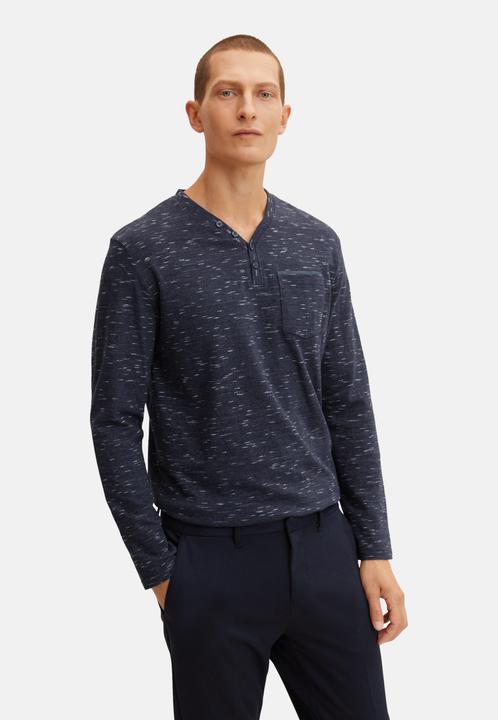 Produktbild Tom Tailor Longsleeve Langarmshirt mit Henleyausschnitt (M)