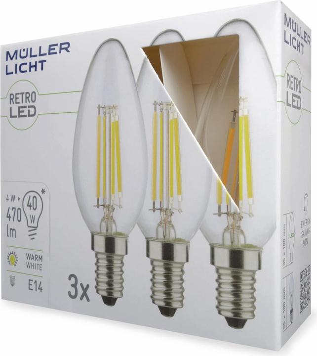 Image du produit Müller Licht Kerze (E14, 4 W, 470 lm, 3 x, E)