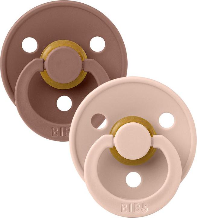 Produktbild Bibs Colour Latex Schnuller (symmetrisch, 0-6 Monate), Woodchuck & Blush (2 x, bis 6 Monate)