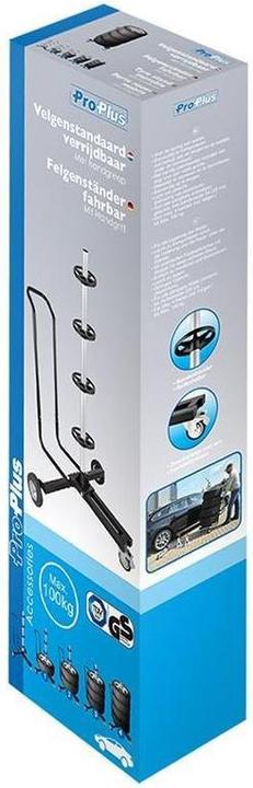 Produktbild ProPlus Felgenständer fahrbar mit Griff 4 Räder