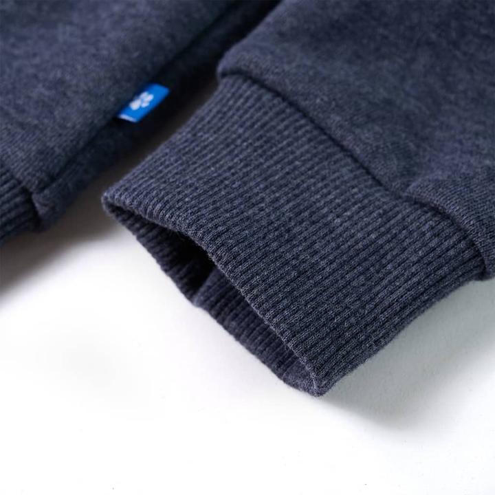 Immagine prodotto VidaXL Felpa con cappuccio per bambini con zip Blu scuro (104)