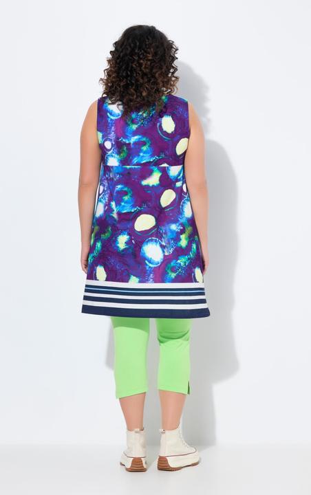 Image du produit Ulla Popken Robe en jersey imprimée, sans manches. Coupe trapèze, décolleté rond (50, 52)