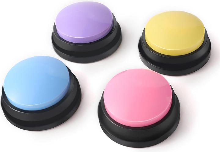 Produktbild Suba Buzzer mit Aufnahmefunktion, 4 Stück (Beschäftigungsspielzeug Hund)