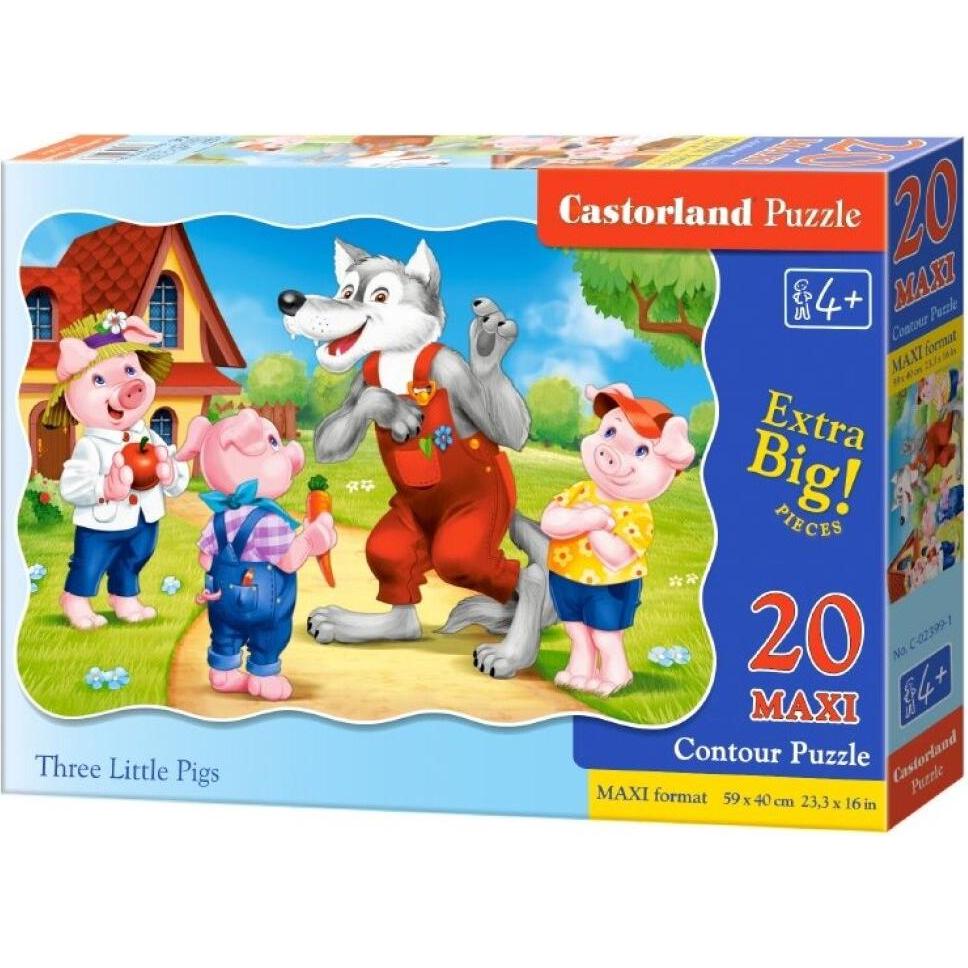 Castorland Three Little Pigs, Puzzle 20 Teile maxi (20 Teile)