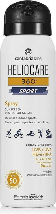 Actual product image Heliocare 360ao Sport Sunscreen Spray Spf50 100ml (Sun spray, Suntan cream, SPF 50, 100 ml)