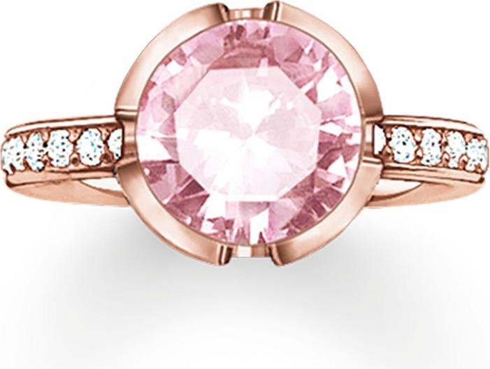 Immagine prodotto Thomas Sabo Anello con zirconi rosa placcato oro TR2037-633-9 (52, 925 Argento)