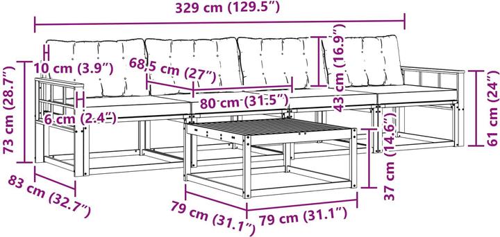 Produktbild vidaXL Outdoor-Sofa