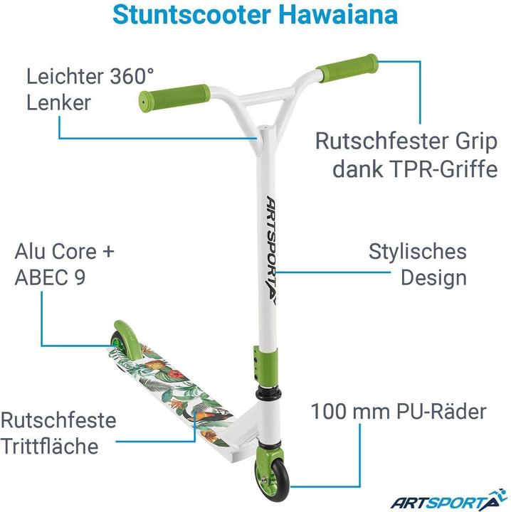 Produktbild Juskys Stuntscooter - Hawaiana
