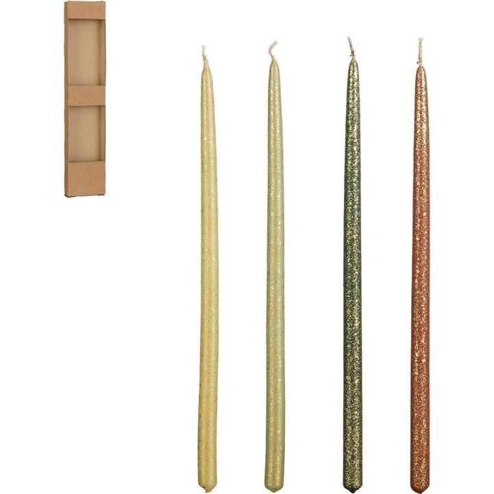 Mica, Candela, Candle, conical, 4 h, 28 cm, 4 pcs (4 pz.)