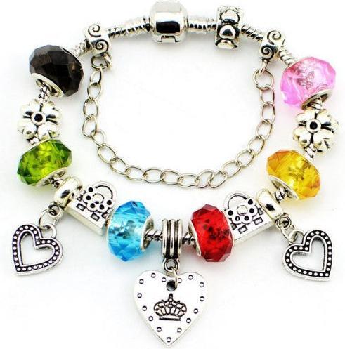 Immagine prodotto Hermex Ciondolo a catena con strass placcato argento - Argenteo (Lega metallica 925 e strass)