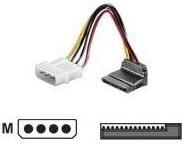 Actual product image Roline Adapter cable 4 pin HDD / SATA, angled