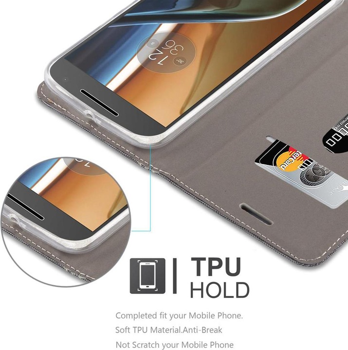 Produktbild Cadorabo Book Jeans Optik Cover (Motorola Moto G4 Plus)