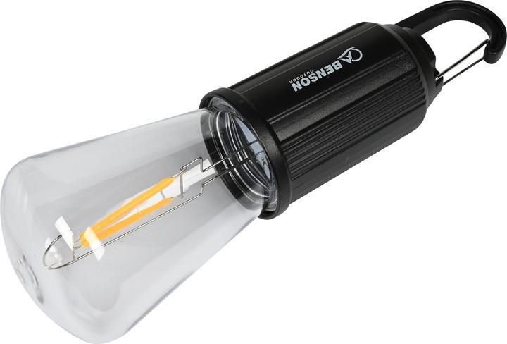 Produktbild Benson LED Campinglampe mit Clip-Haken, Akku