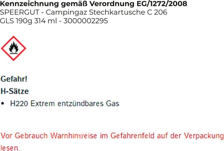 Image du produit Campingaz Cartouche de gaz C 206