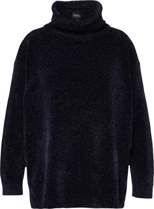 Image du produit Ulla Popken Pull oversize en maille chenille, col montant et manches longues (50, 52)