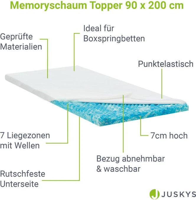 Produktbild Juskys Topper Memoryschaum (90 x 200 cm)