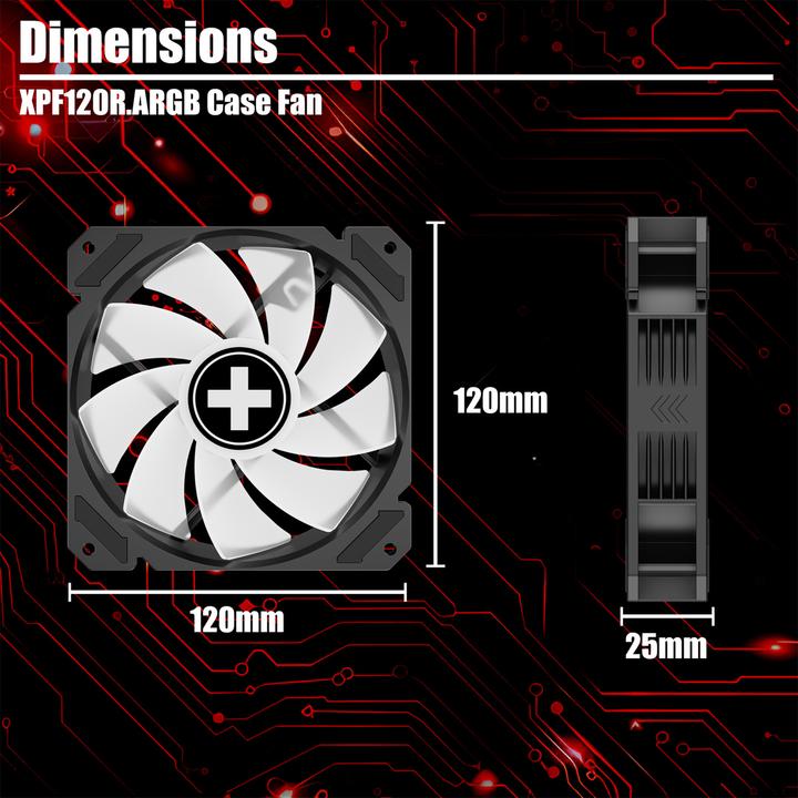 Image du produit Xilence Lüfter 120*120 Performance A+ REVERSE ARGB schwarz (120 mm, 1 x)