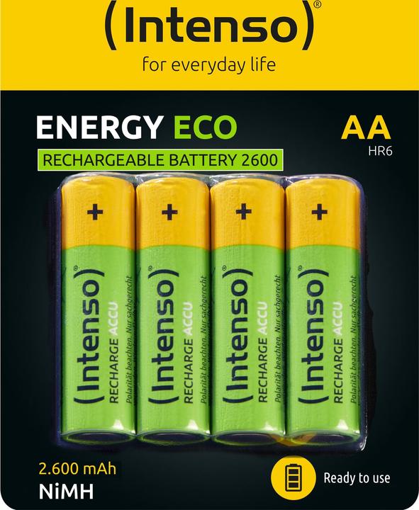 Productafbeelding Intenso Energie Eco AA HR6 (4 Pcs., AA / LR6 / Mignon / R6 / R14505, HR6, 2600 mAh)
