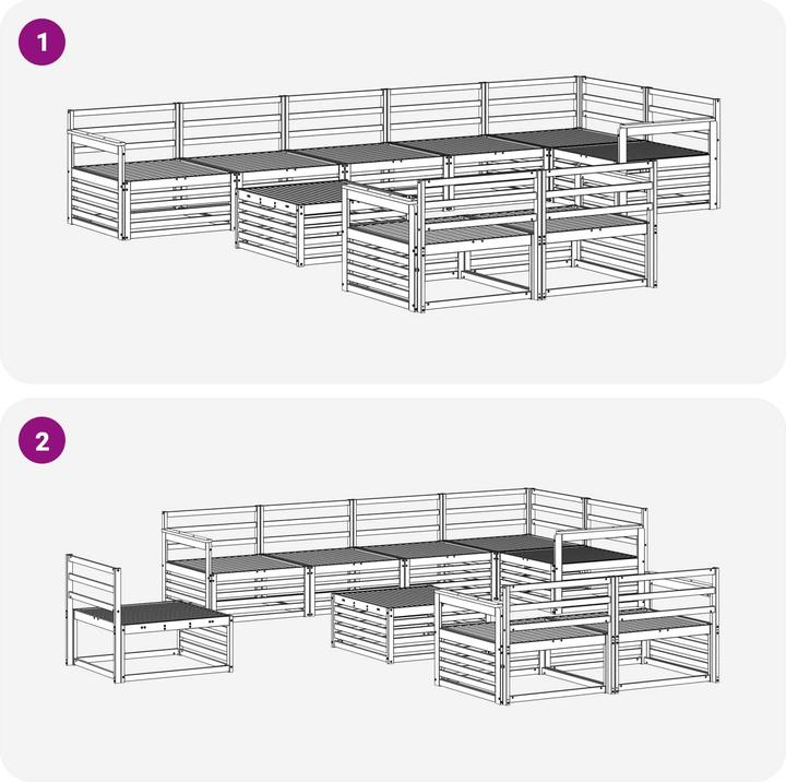 Produktbild vidaXL Outdoor-Sofa