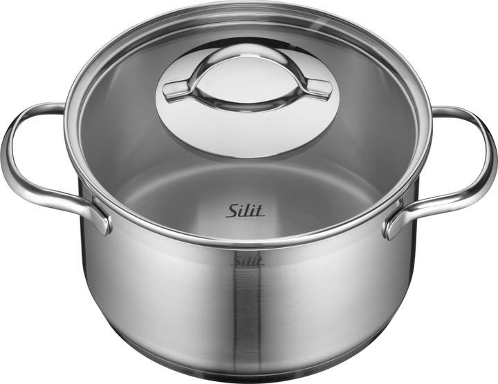 Produktbild Silit Topfset Induktion Kochtopfset 4tlg Glasdeckel Achat Edelstahl 18/10 (Pfannenset + Topfset, Edelstahl)