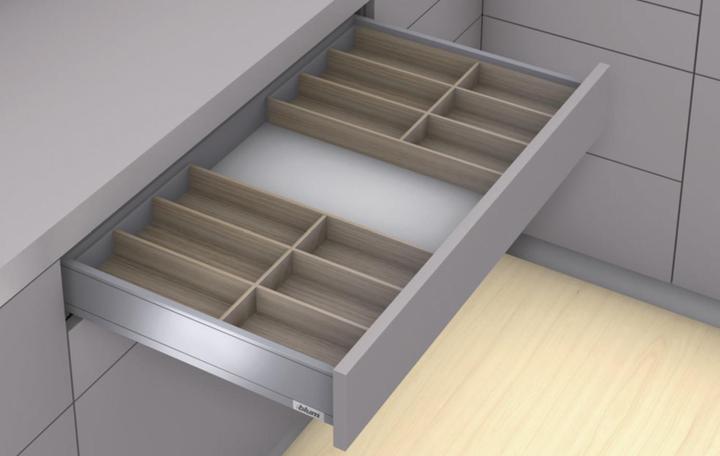 Image du produit Blum Cadre de cuisine Ambia-Line Range-couverts 273x242x50mm, Chêne Nebraska Acier