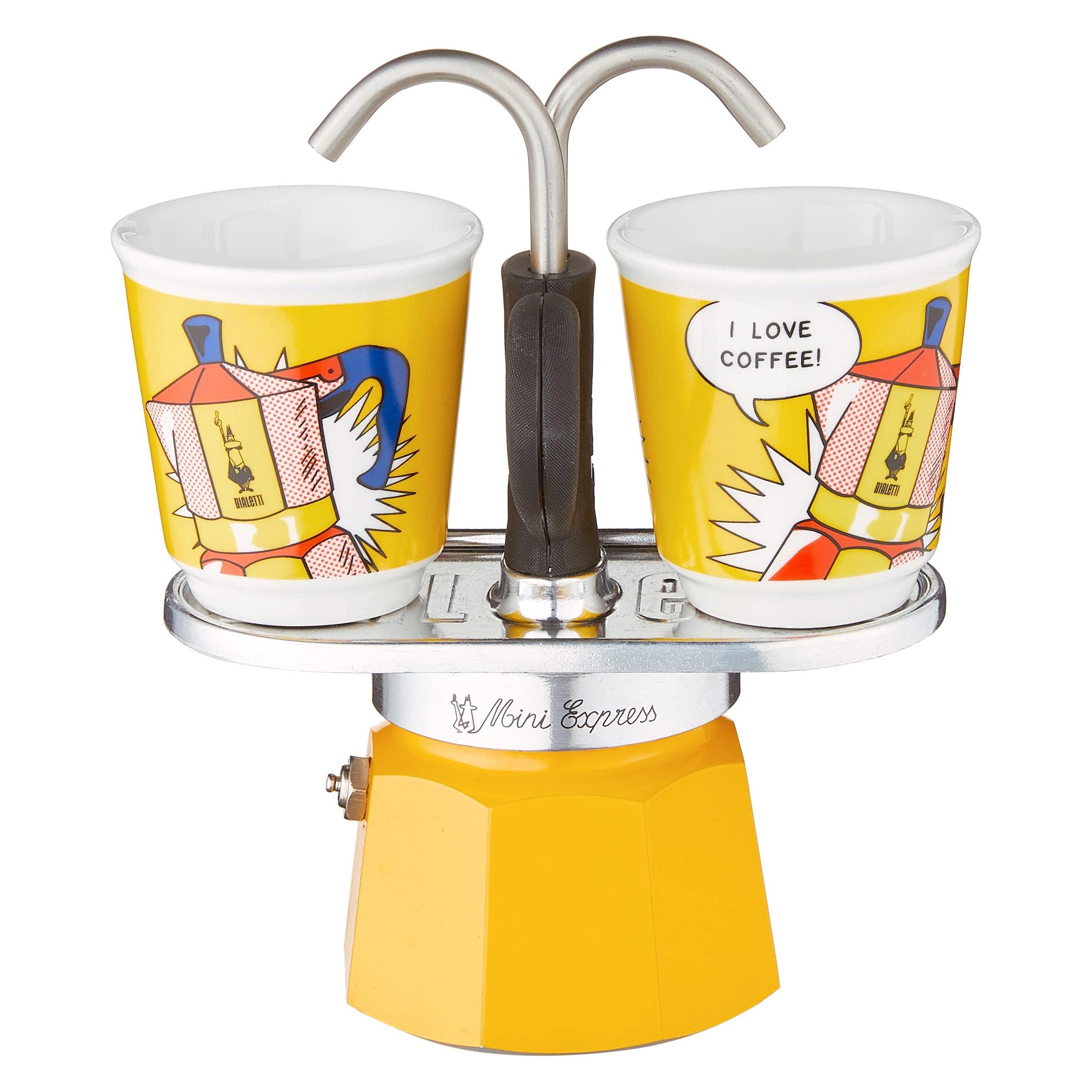 Bialetti Giallo Lichtenstein, Caffettiera Moka,