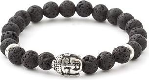 Immagine prodotto Beneto Bracciale in pietra lavica MINK120 - Lunghezza: 17 cm (L) (17 cm, Pietra lavica)