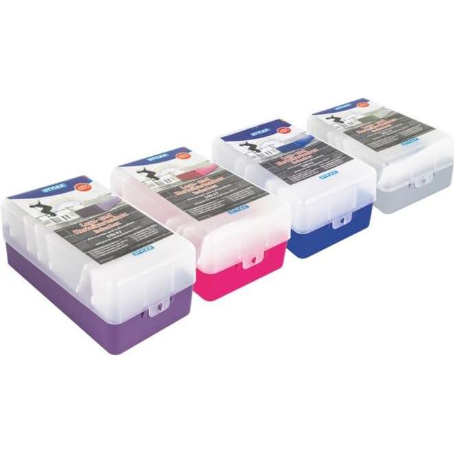 Stylex, Kartenaufbewahrung, 42667 Lern- und Karteikartenbox, DIN A7, mit 6 Registern