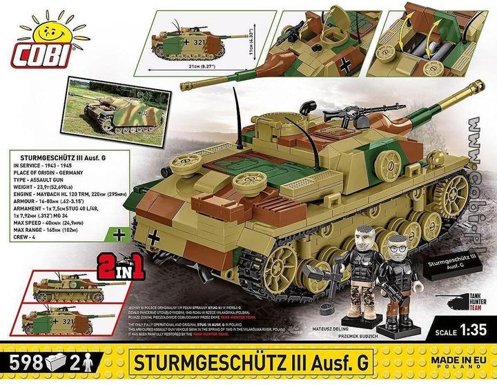 Produktbild Cobi 2285 - 598 PCS HC WWII /2285/ STURMGESCHUTZ III AUSF.G EXECUTIVE EDITION - Tank Hunter