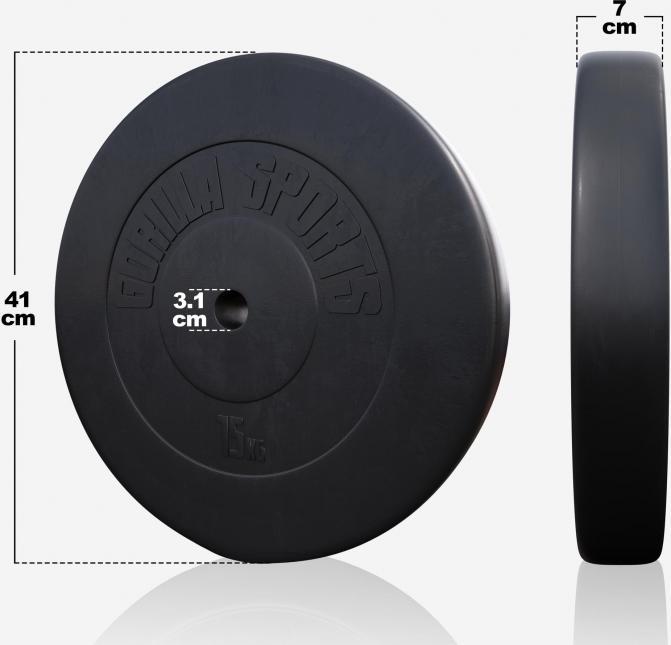 Actual product image Gorilla Sports Weight plates (2 x 15 kg)